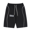 555 shorts with line design