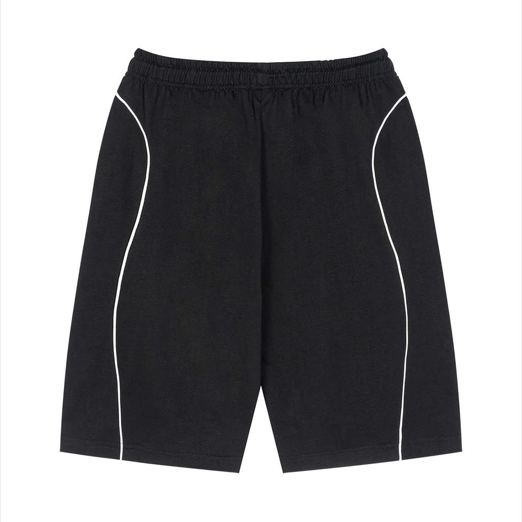 555 shorts with line design
